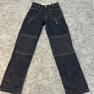 Brashy Studios Dark Indigo Denim Jeans with Contrast Stitching Size M